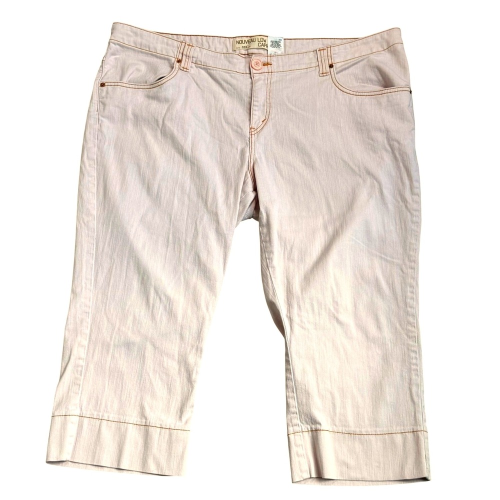 LEVI'S Women's 24 Pink Nouveau Low Capris Cropped Denim Jeans Vintage Stretch